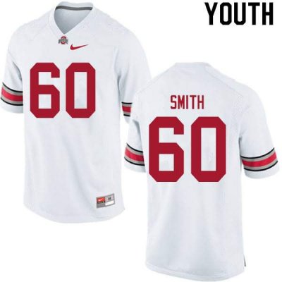 NCAA Ohio State Buckeyes Youth #60 Ryan Smith White Nike Football College Jersey LXT1645FK